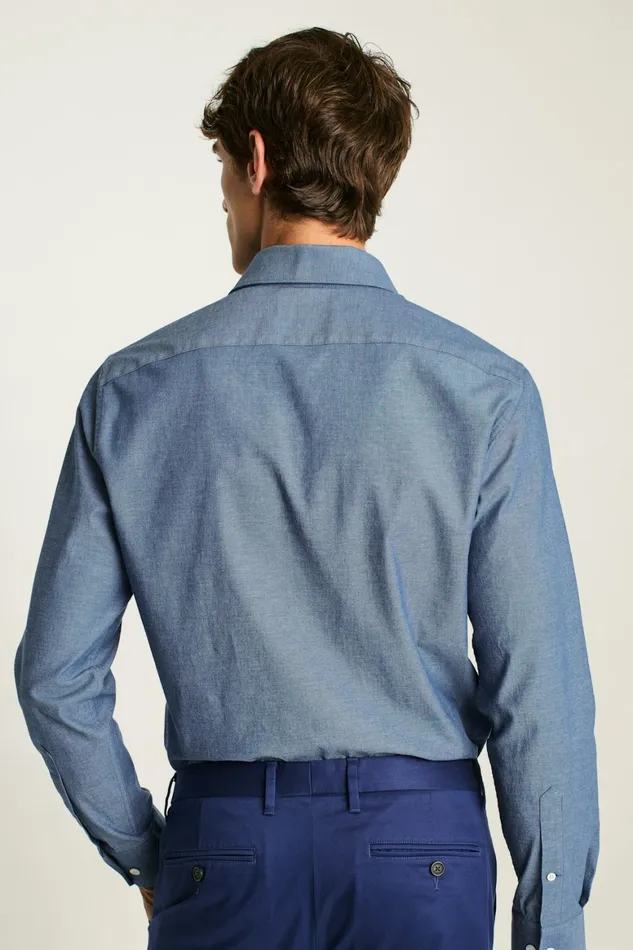 Men Jetsetter Stretch Dress Shirt Ocean Blue Chambray Bonobos Business Casual Shirts