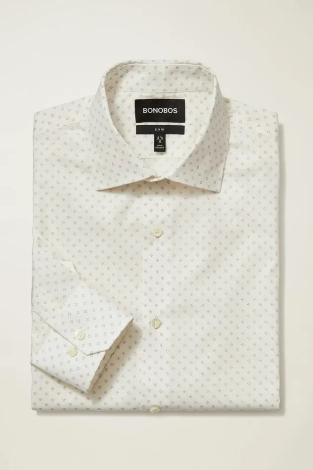 Men Jetsetter Stretch Dress Shirt Orchid Mist Flora Bonobos Business Casual Shirts