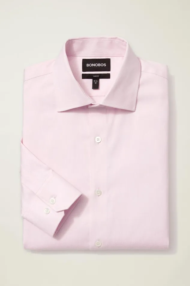 Men Jetsetter Stretch Dress Shirt Rose Pink Texture Bonobos Business Casual Shirts