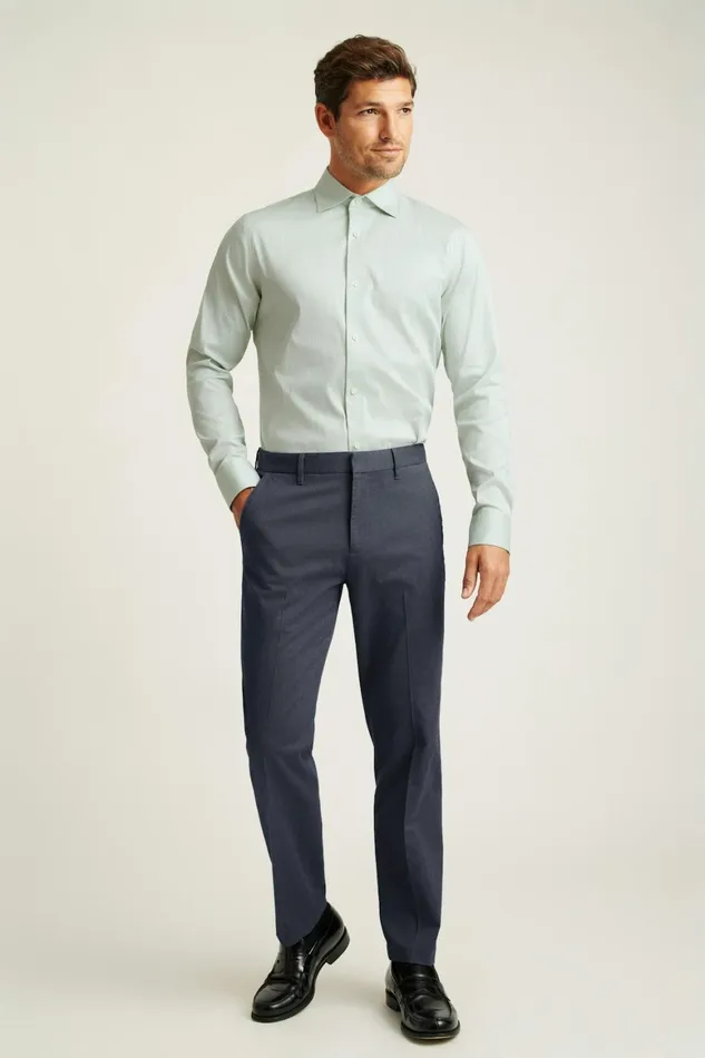 Men Jetsetter Stretch Dress Shirt Sage Green Herringbone Bonobos Business Casual Shirts