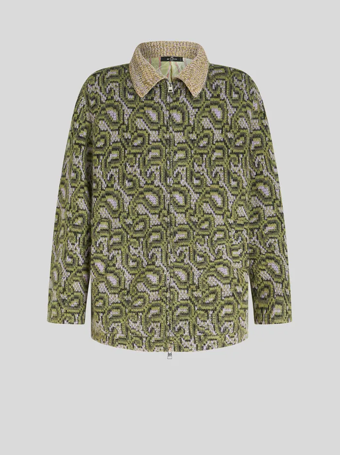 Men Knitted Paisley Jacket Etro Coats And Outerwear
