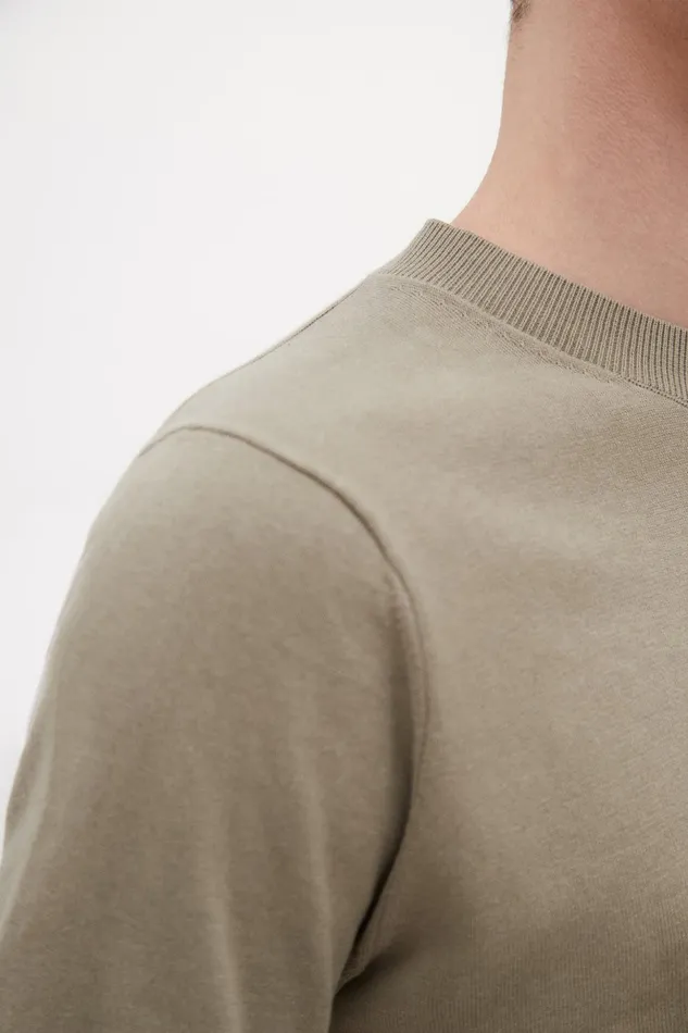 Men Norse Projects Knitwear Rhys Cotton Linen Tshirt Clay