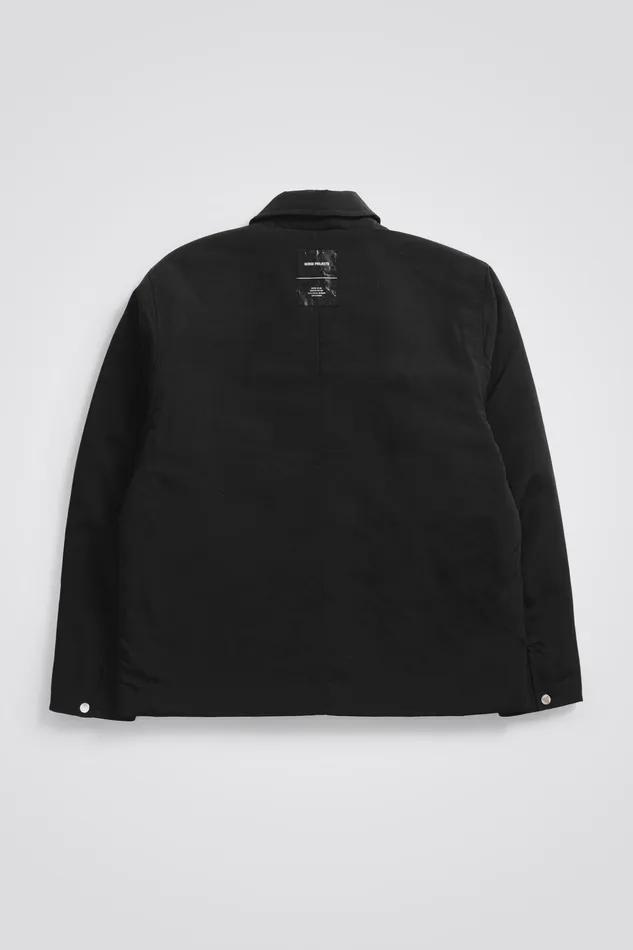 Men Norse Projects Outerwear Pelle Waxed Nylon Insulated Jacket Black