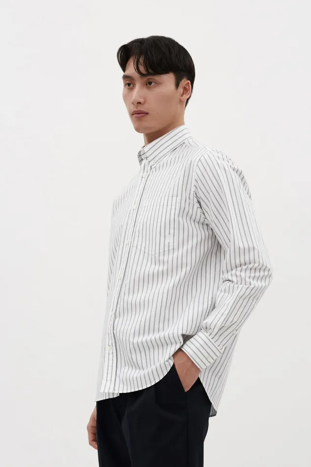 Men Norse Projects Shirting Algot Oxford Monogram Shirt Spruce Green