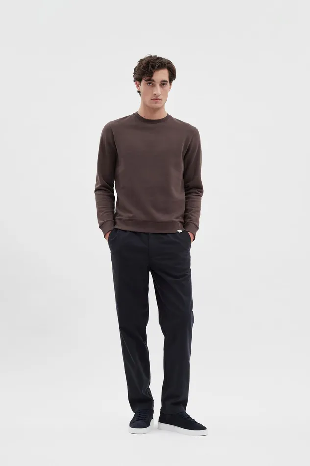 Men Norse Projects Sweatshirts Vagn Classic Crew Heathland Brown