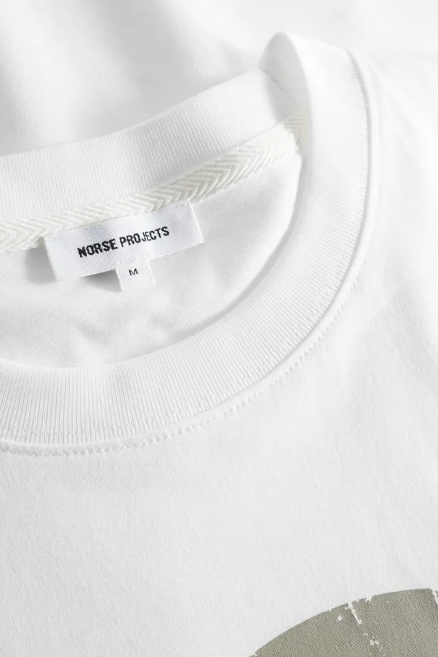 Men Norse Projects TShirts Johannes Organic Circle Print Tshirt White
