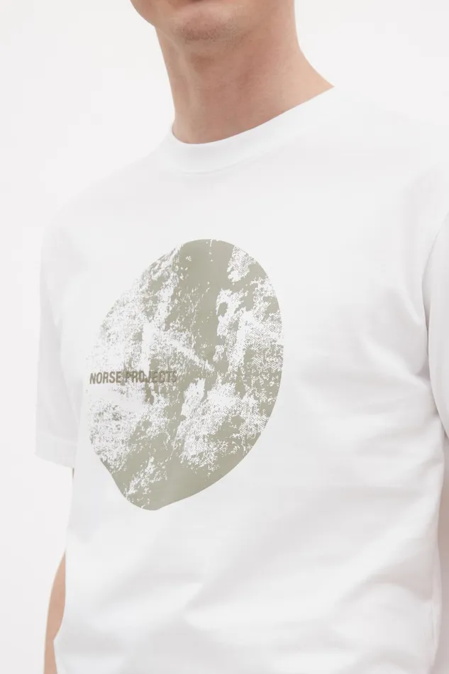 Men Norse Projects TShirts Johannes Organic Circle Print Tshirt White