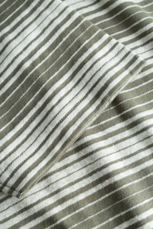 Men Norse Projects TShirts Johannes Spaced Stripe Tshirt Sediment Green