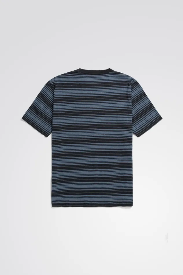 Men Norse Projects TShirts Johannes Spaced Stripe Tshirt Steel Blue