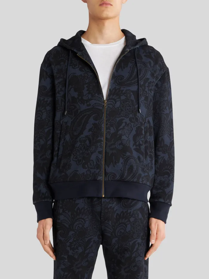 Men Paisley Print Hooded Sweatshirt Etro Sweatshirts