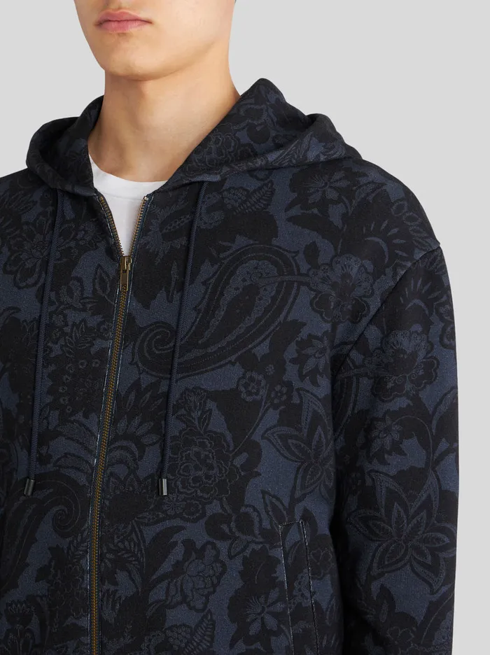 Men Paisley Print Hooded Sweatshirt Etro Sweatshirts