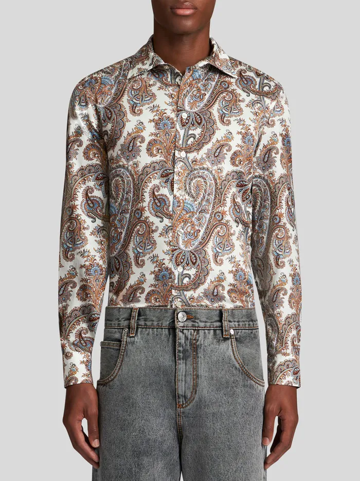 Men Paisley Print Shirt Etro Shirts