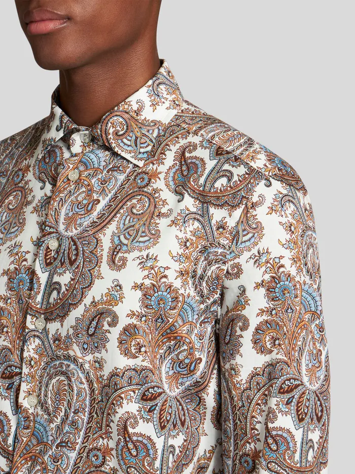 Men Paisley Print Shirt Etro Shirts