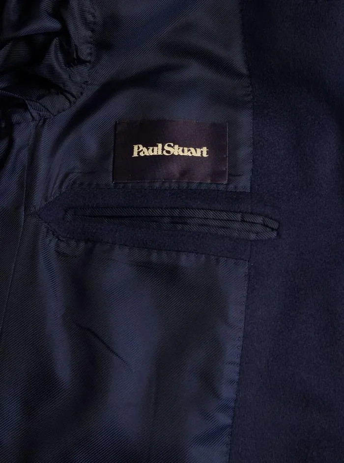 Men Paul Stuart Outerwear Cashmere Overcoat Midnight