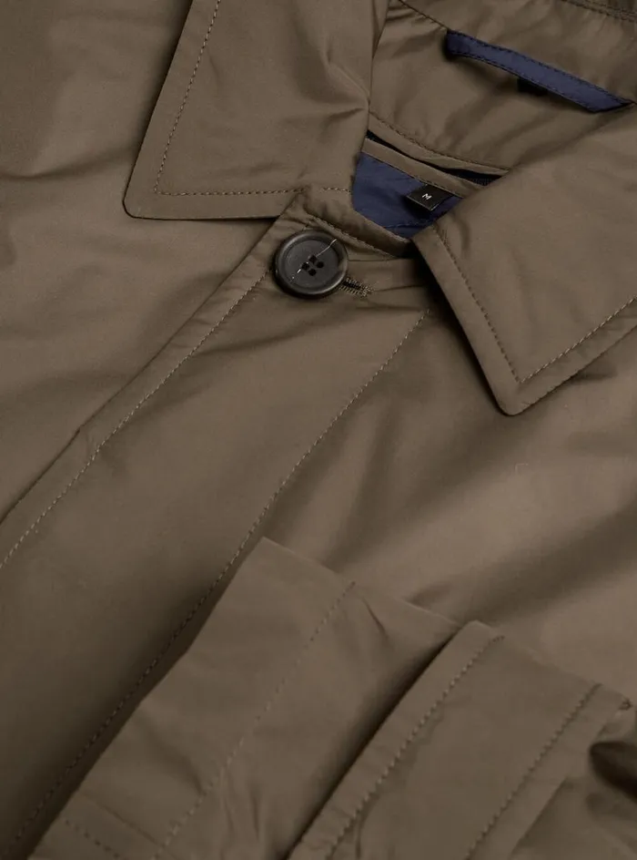 Men Paul Stuart Outerwear Lightweight Raincoat Olive