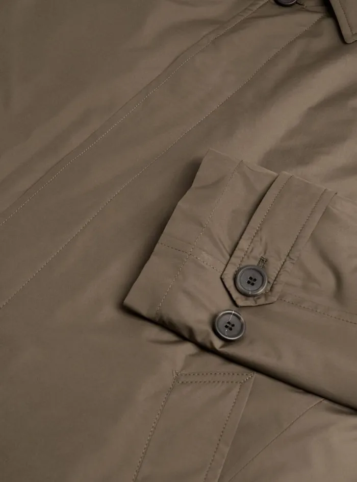 Men Paul Stuart Outerwear Lightweight Raincoat Olive
