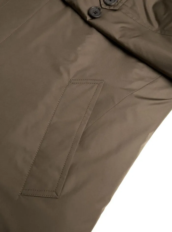 Men Paul Stuart Outerwear Lightweight Raincoat Olive
