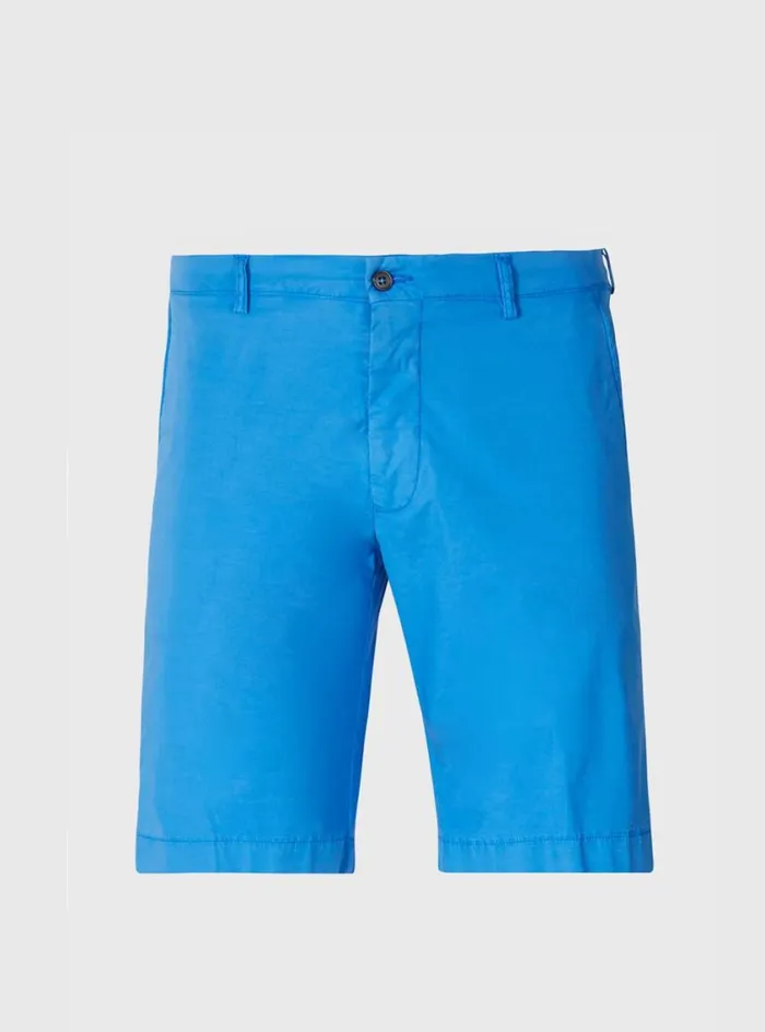 Men Paul Stuart Pants Cotton Bermuda Short Blue