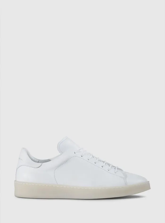 Men Paul Stuart Sneakers Boston Leather Derby White