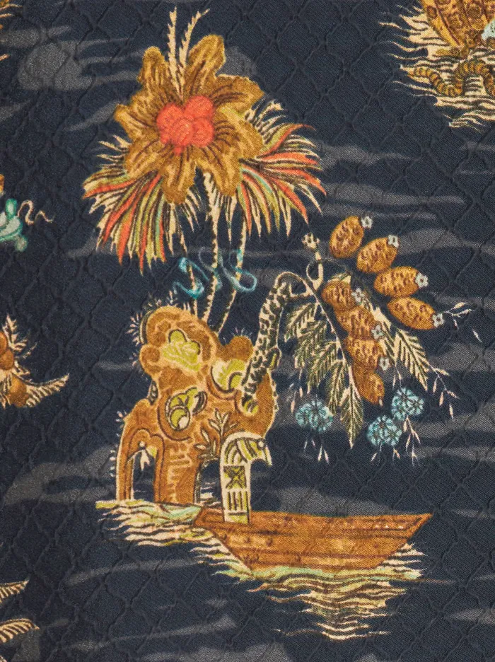 Men Printed Silk Bowling Shirt Etro Shirts