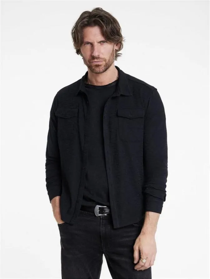 Men Shirts John Varvatos ABUJA WESTERN SHIRT Black