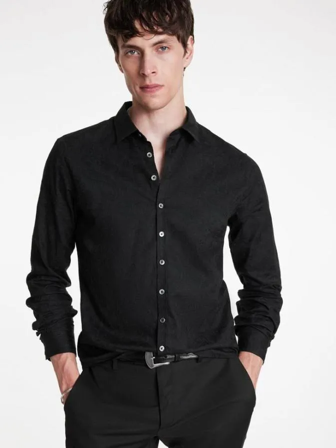 Men Shirts John Varvatos BUCKS SHIRT Black