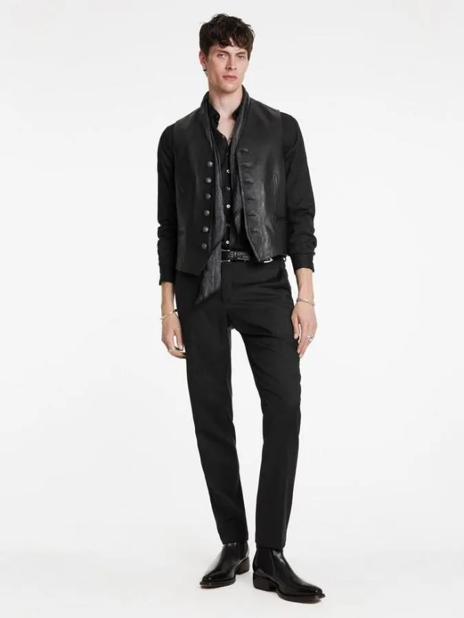 Men Shirts John Varvatos BUCKS SHIRT Black