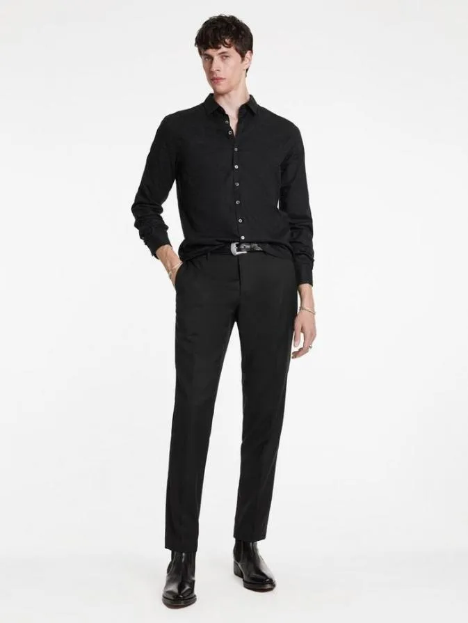 Men Shirts John Varvatos BUCKS SHIRT Black
