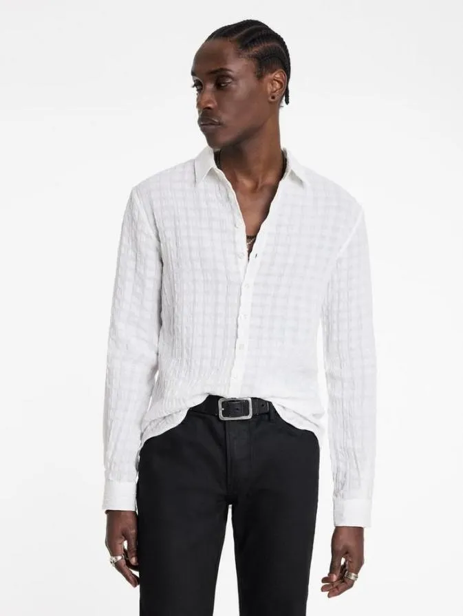 Men Shirts John Varvatos BUCKS SHIRT White