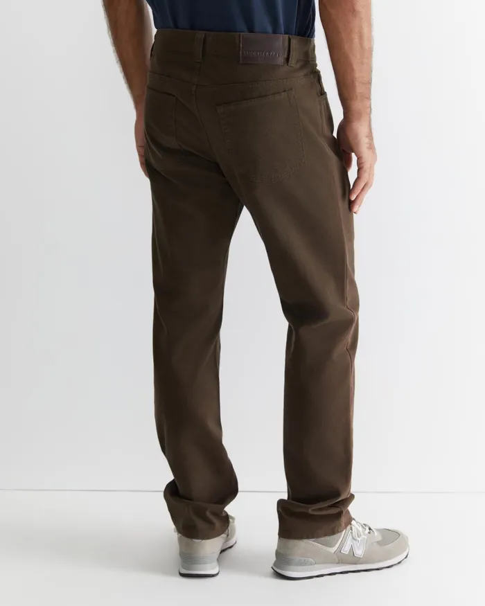 Men Sportscraft Pants Bedford Jean Chocolate