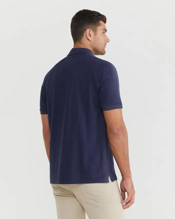 Men Sportscraft TShirts and Polos Pique Polo Melange Ink Melange