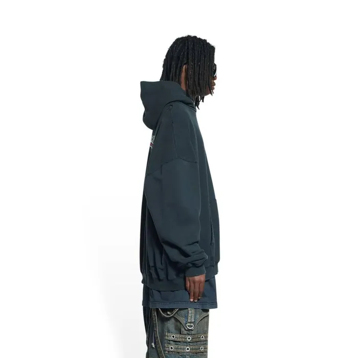 Men Sweatshirts and Hoodies Balenciaga Political Campaign Hoodie Large Fit In Black