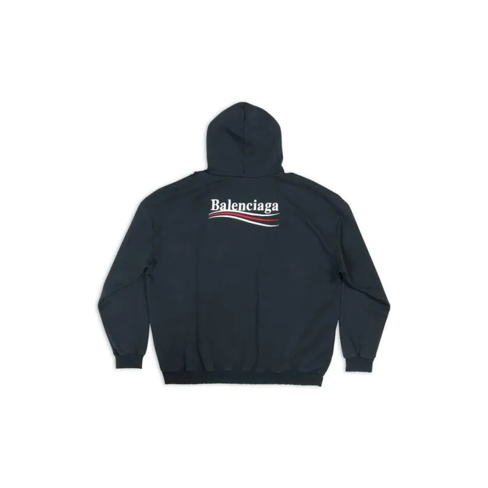 Men Sweatshirts and Hoodies Balenciaga Political Campaign Hoodie Large Fit In Black