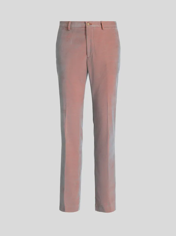 Men Tailored Paisley Velvet Trousers Etro Trousers