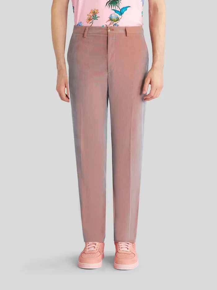 Men Tailored Paisley Velvet Trousers Etro Trousers