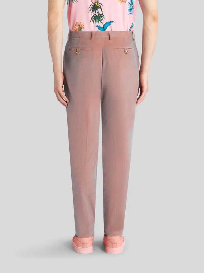 Men Tailored Paisley Velvet Trousers Etro Trousers