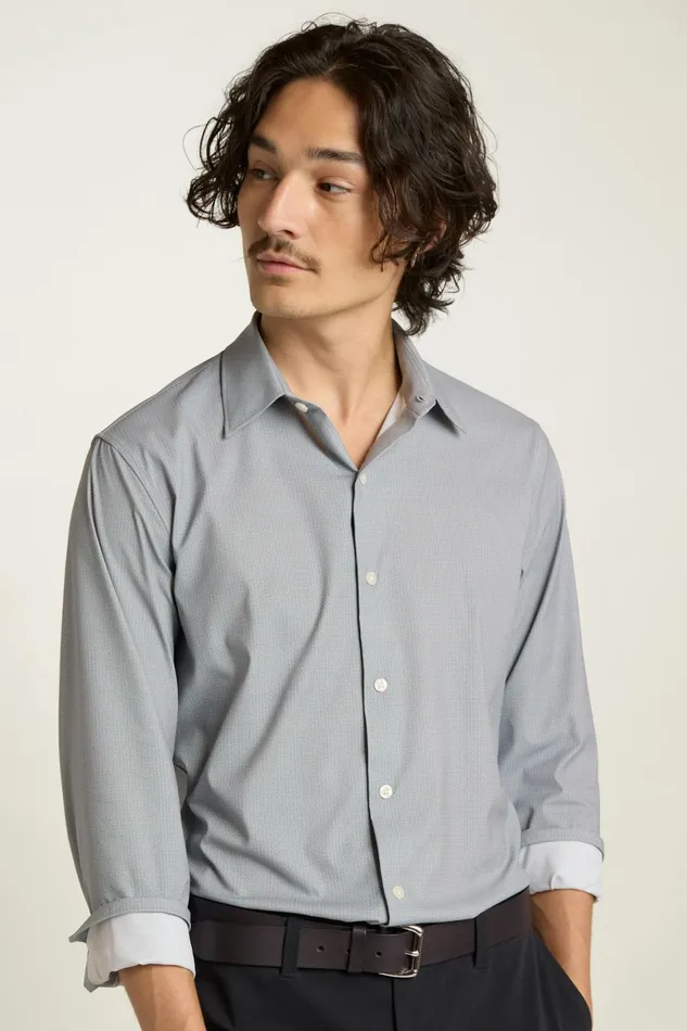 Men Tech Button Down Shirt Dark Navy Tres Geo Bonobos Casual Shirts