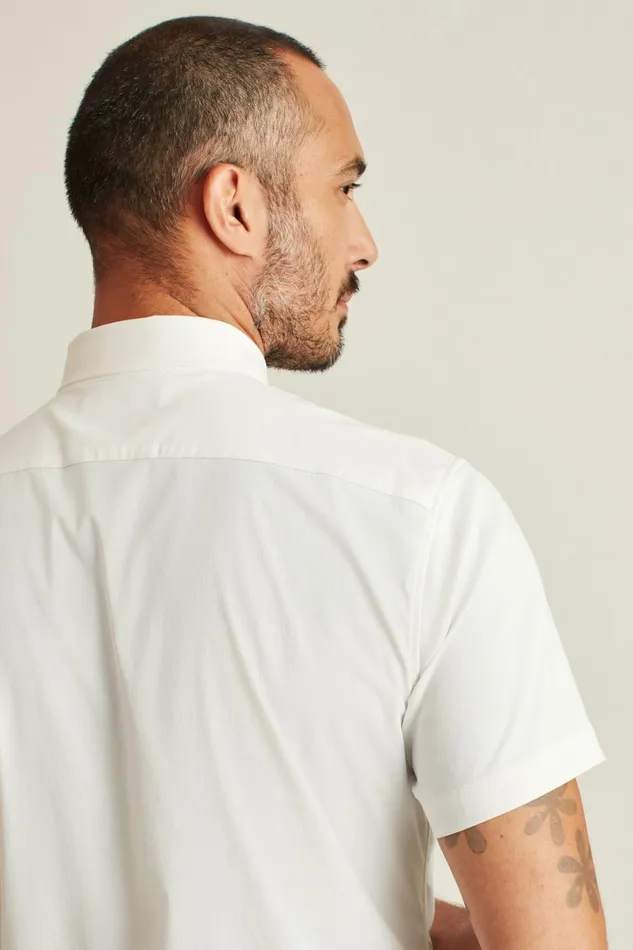 Men Tech Short Sleeve Shirt White Bonobos Short Sleeve Shirts