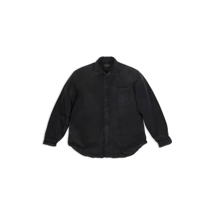 Men Tops and Shirts Balenciaga Balenciaga Padded Shirt In Black