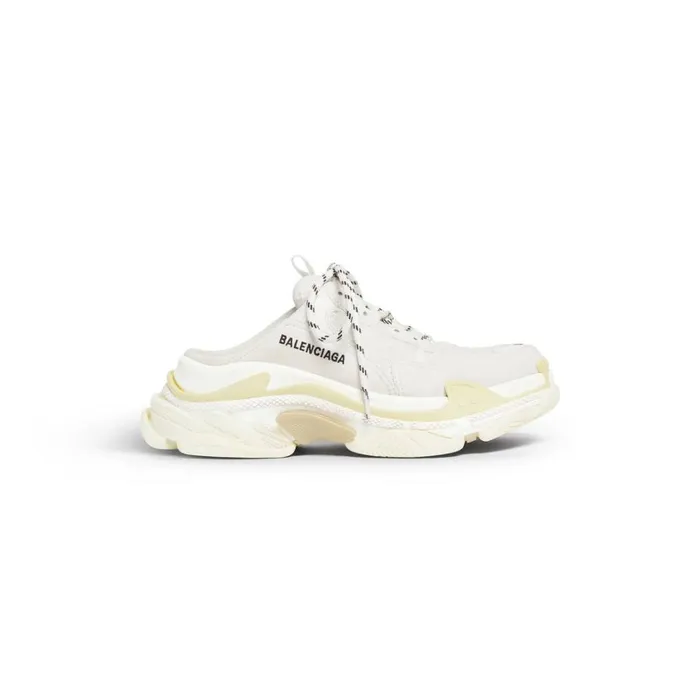 Men Trainers Balenciaga Triple S Mule In White