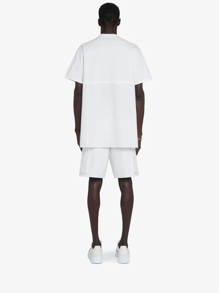 Men Trousers Alexander McQueen Cargo Shorts White