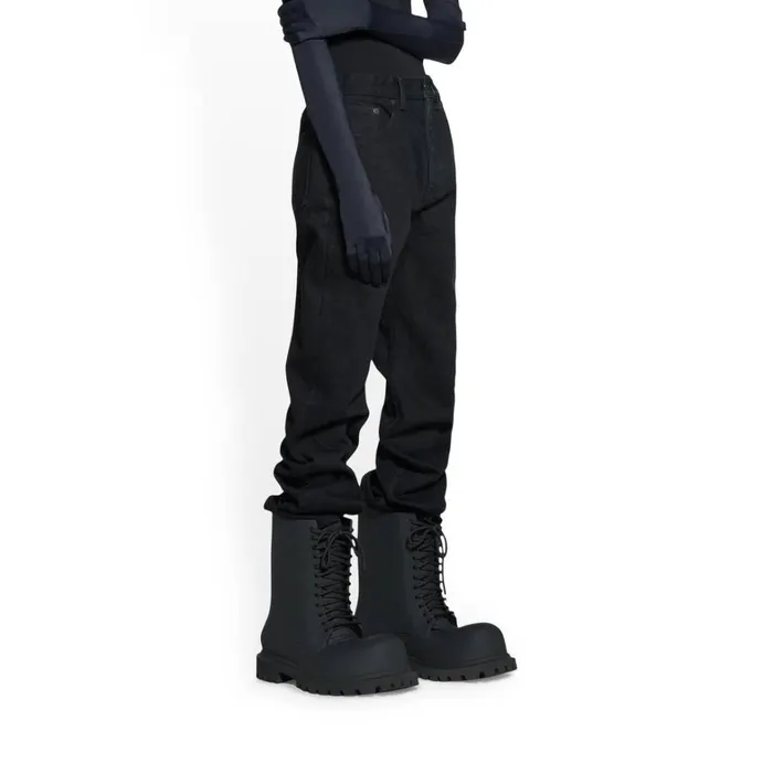Men Trousers Balenciaga Relaxed Jeans In Black