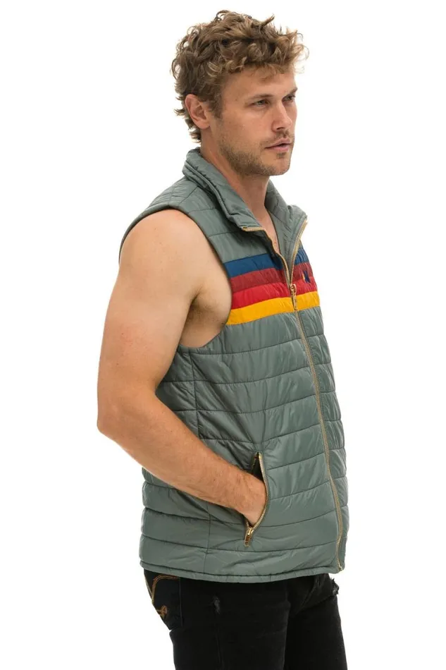 Men Vests Aviator Nation 4 Stripe Vest 8211 Sedona