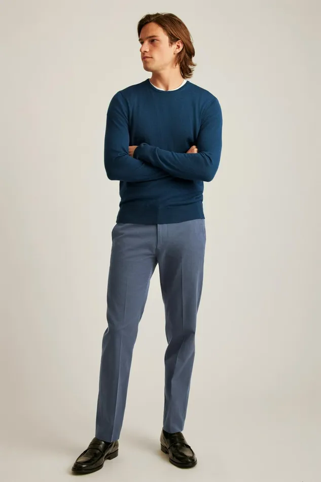 Men Washable Merino Crew Neck Sweater Navy Bonobos Crew and VNeck Sweaters