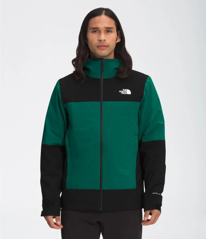Mens Mountain Light FL Triclimate Jacket Blackasphalt Greycedar Tan The North Face 3In1