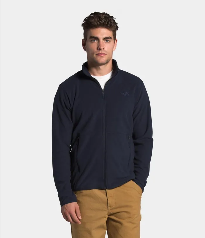Mens TKA Glacier FullZip Jacket Aviator Navy The North Face Fleece