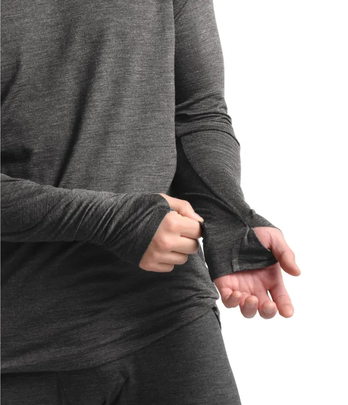Mens UltraWarm Wool Crew Tnf Dark Grey Heather The North Face TShirts