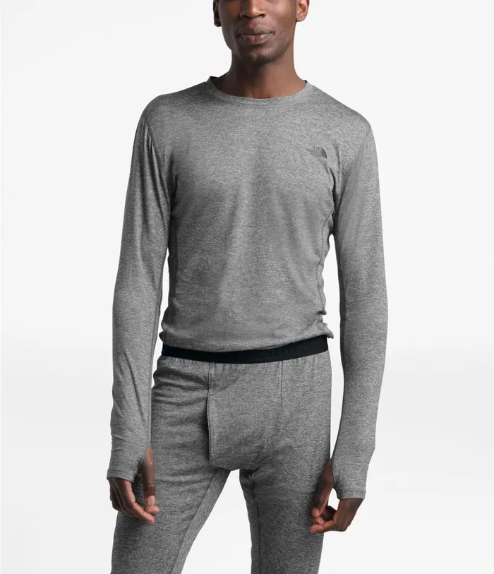 Mens Warm Poly Crew Tnf Medium Grey Heather The North Face TShirts