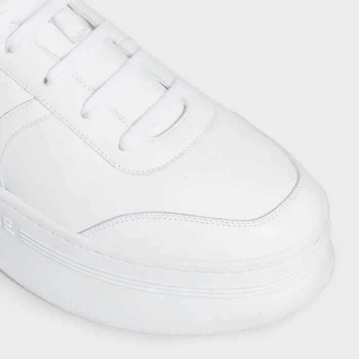 Mid Block Sneakers With Velcro And Wedge In Calfskin Optic White Women CELINE SNEAKERS