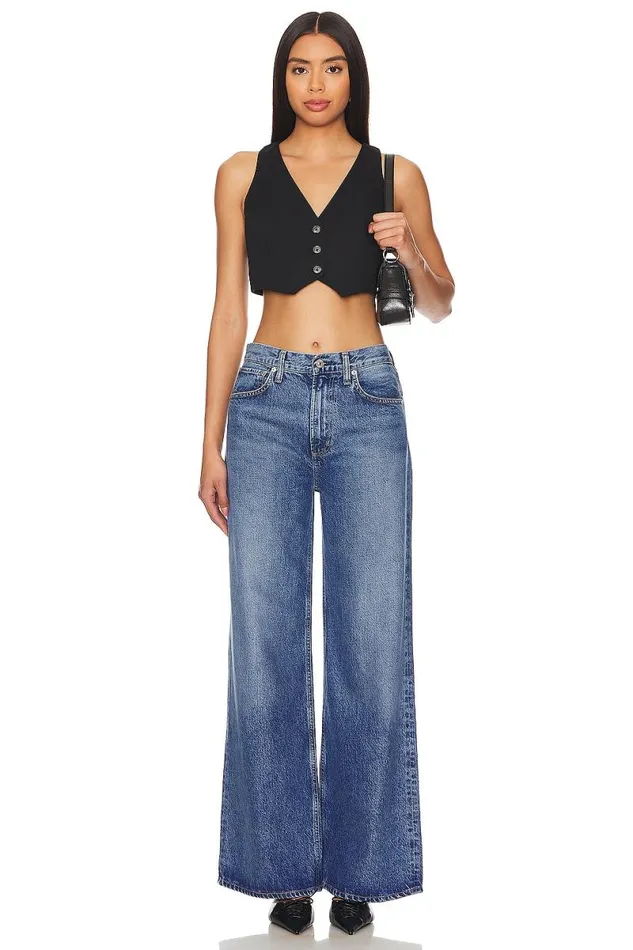 Miley Crop Vest Black Women Lovers and Friends Tops